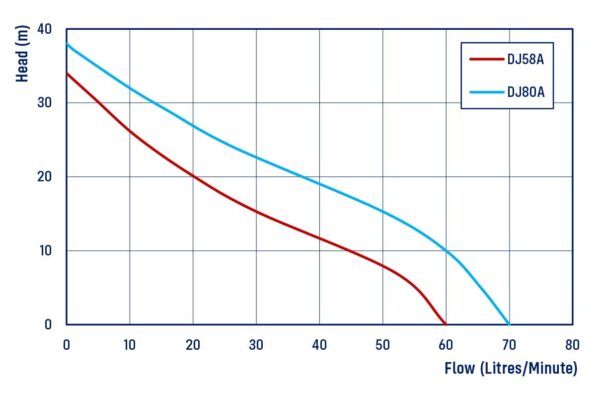 flow chart for DJ80A and DJ58A waterpro automatic pressure pump